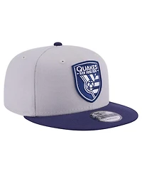 New Era Men's Gray San Jose Earthquakes Color Pack Two-Tone 9FIFTY Snapback Hat