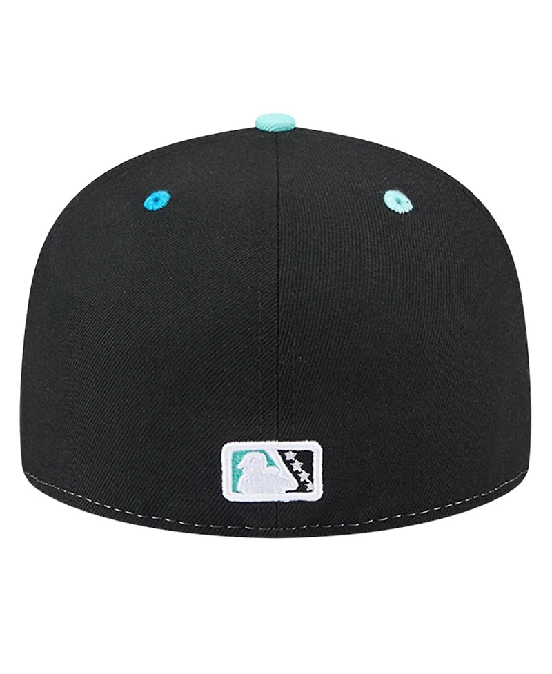 New Era Men's White Hickory Crawdads Copa de la Diversion 59FIFTY Fitted Hat