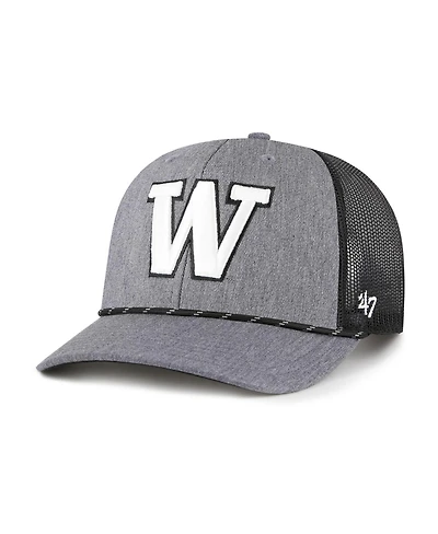 '47 Brand Men's Gray Washington Huskies Carbon Rope Adjustable Hat