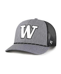 '47 Brand Men's Gray Washington Huskies Carbon Rope Adjustable Hat