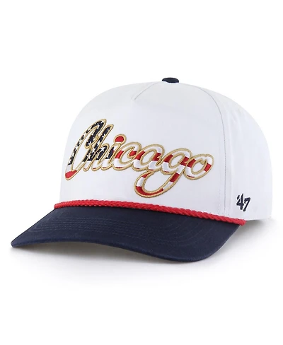 '47 Brand Men's White Chicago Cubs Patriotic Overhand Hitch Adjustable Hat