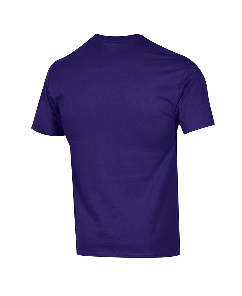 Champion Men's Purple Clemson Tigers Arch Over Logo T-Shirt