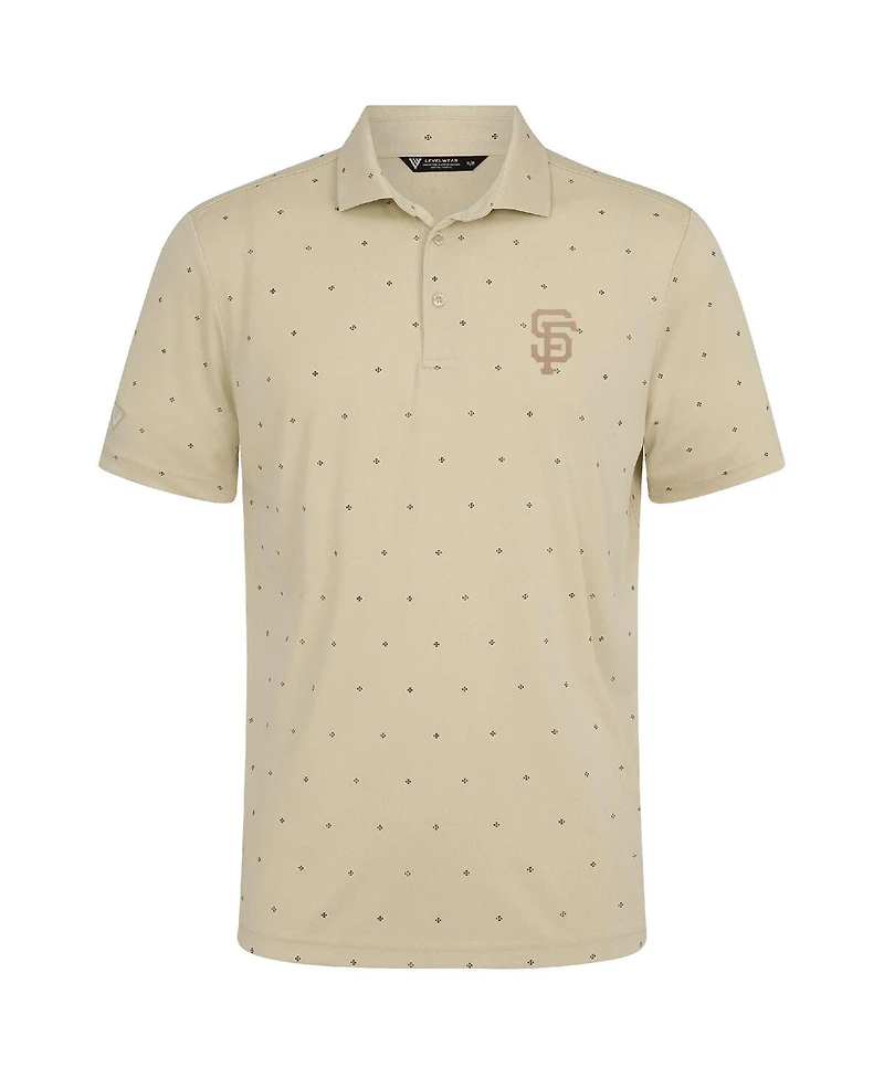 LevelWear Men's Cream San Francisco Giants Vision Polo Shirt