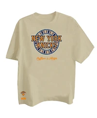 Two Hype Men's Khaki New York Knicks Worldwide Collection Premium T-Shirt