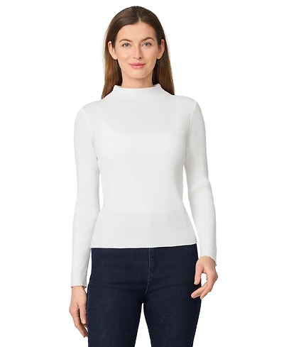 Melissa Paige Women's Mock-Neck Rib-Knit Sweater