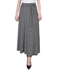 Ny Collection Petite Maxi Skirt with Sash Waist Tie