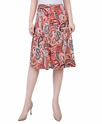 Ny Collection Petite Wide Waisted Knee Length Skirt