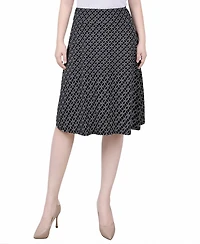 Ny Collection Petite Wide Waisted Knee Length Skirt