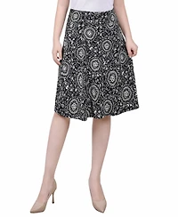 Ny Collection Petite Wide Waisted Knee Length Skirt