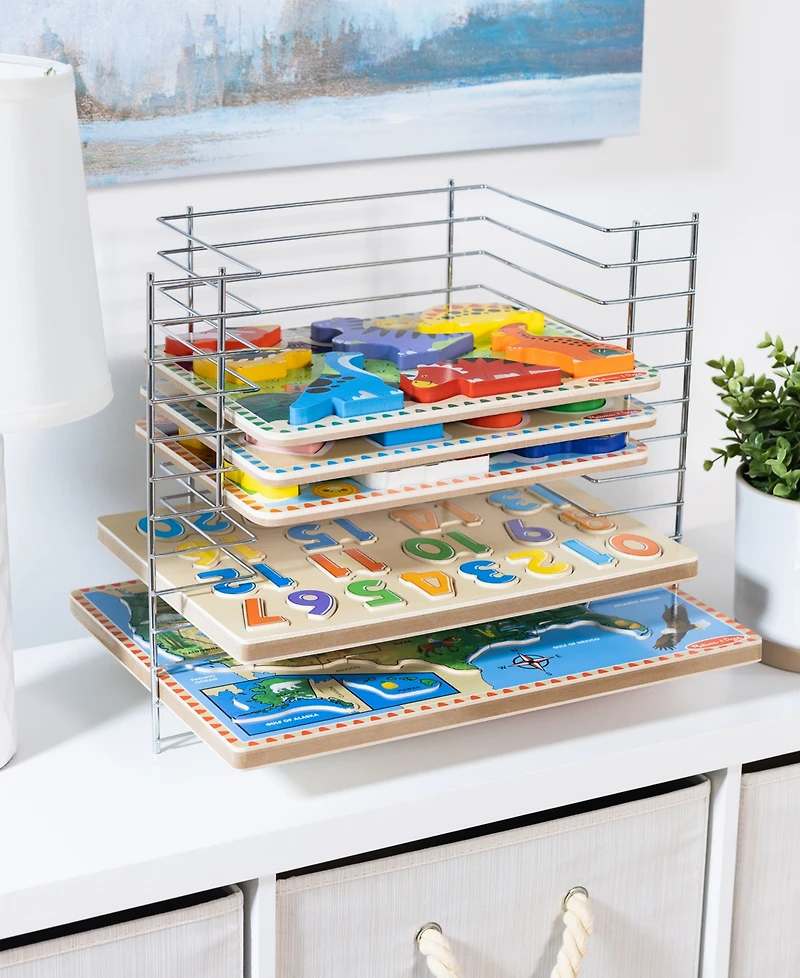 Melissa and Doug Kids' Deluxe Wire Puzzle Rack