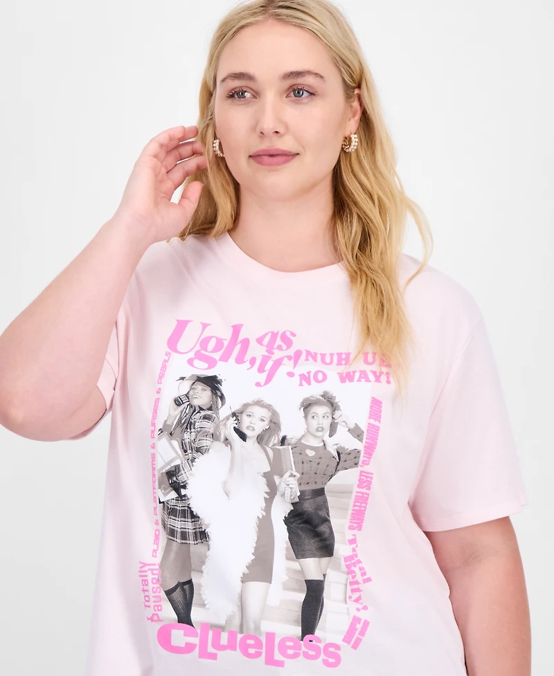 Love Tribe Trendy Plus Clueless Crewneck Drop-Shoulder Tee