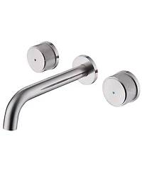 Two-Handle Wall Mounted Bathroom Faucet Brushed Gold