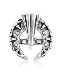 American West Jewelry Sterling Silver Fritz Casuse Textured Naja Ring, 11