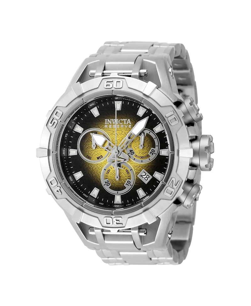 Invicta Men's 47848 Reserve Quartz Chronograph Black, Yellow Dial Watch