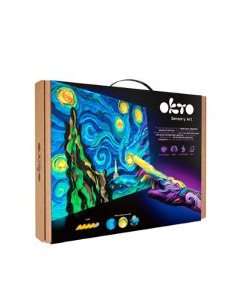 Wise Elk Okto Sensory Art 3d Painting Starry Night 11.8 X 15.7 Canvas Kit