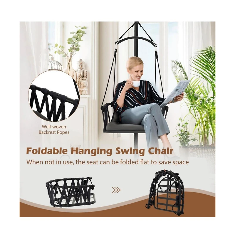 Hanging Swing Hammock Chair Porch Swing with Stand