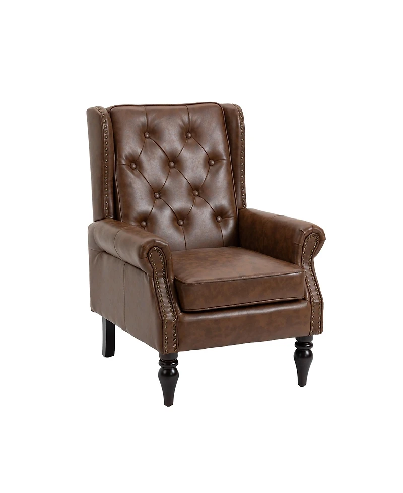 Mondawe Wood Frame Armchair, Modern Accent Chair Lounge For Living Room