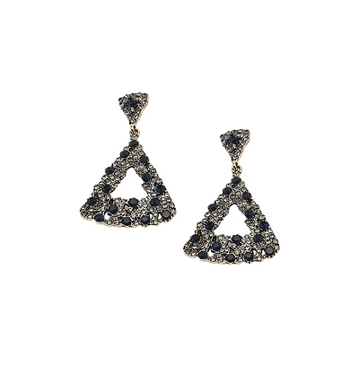 Sohi Women's Gold Triangle Drop Earrings