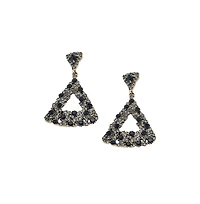 Sohi Women's Gold Triangle Drop Earrings