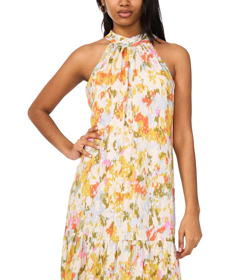 Msk Women's Sleeveless Halter Maxi Dress