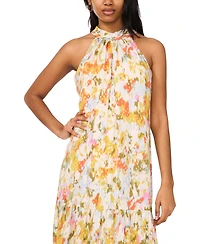Msk Women's Sleeveless Halter Maxi Dress