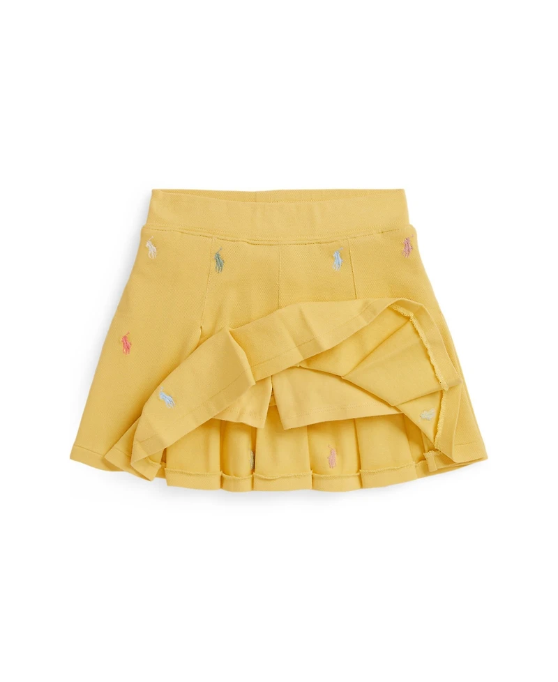 Polo Ralph Lauren Toddler and Little Girls Pony Pleated Mesh Skort