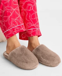 State of Day Women's Boxed Two-Tone Faux-Fur Slide Slippers, Macy's Exclusive