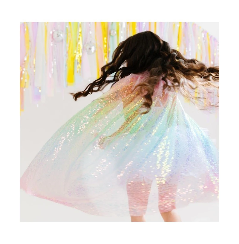 Sweet Wink Child Girl's Rainbow Sequin Cape
