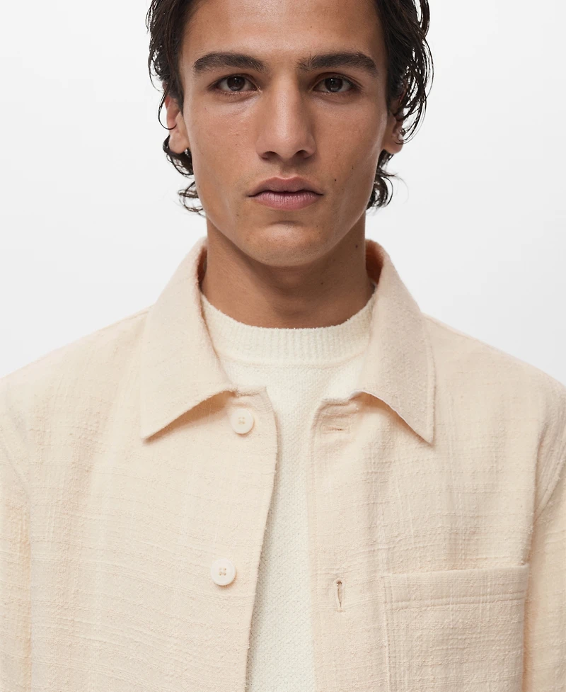 Mango Men's Structured Cotton Overshirt