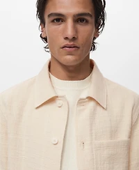 Mango Men's Structured Cotton Overshirt