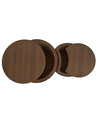Gallerie Decor 2-Pc. Saxony Rattan Nesting Coffee Table
