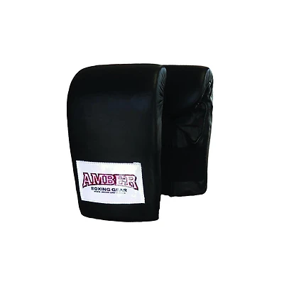 Deluxe Boxing Bag Gloves, Top-Grain Leather, Shock-Absorbing Padding, Elastic Wrist, Lightweight & Durable, Perfect for Boxing & Training, Black, Smal