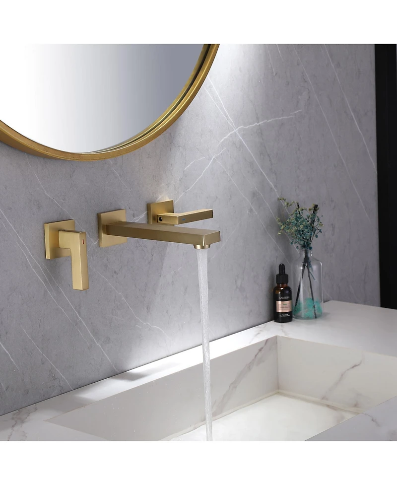 Greenspring Two-Handle Wall Mounted Bathroom Faucet