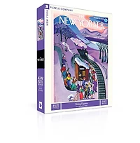 New York Puzzle Company Skiing Express 500 Piece Puzzle