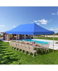 10 x 20 Feet Adjustable Folding Heavy Duty Sun Shelter with Carrying Bag