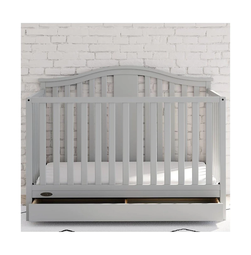 Graco Solano 4-in-1 Convertible Crib with Drawer - Pebble Gray