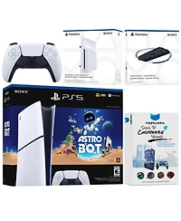 Sony PlayStation 5 Astro Bot Slim Digital Bundle with Disc Drive, Vertical Stand
