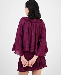 And Now This Women's Ruffle-Trim Cropped Blouse, Exclusively at Macy's