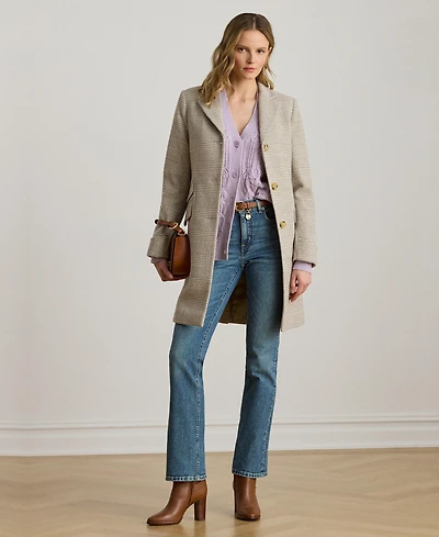 Lauren Ralph Petite Notched-Collar Walker Coat