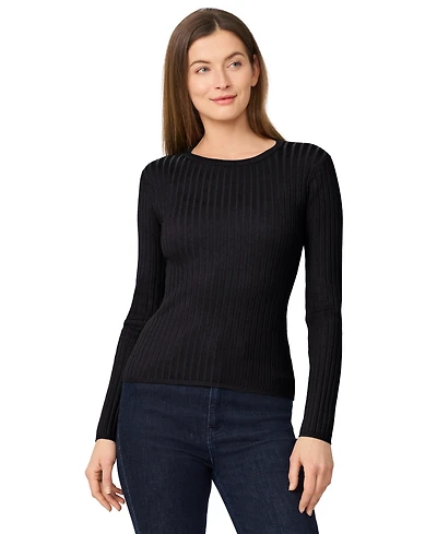 Melissa Paige Women's Crewneck Ribbed-Knit Sweater
