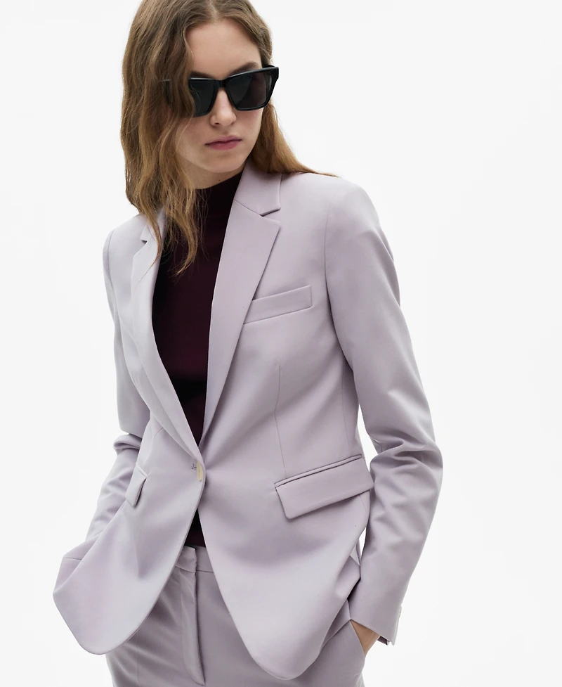 Mango Women's Fitted Suit Jacket