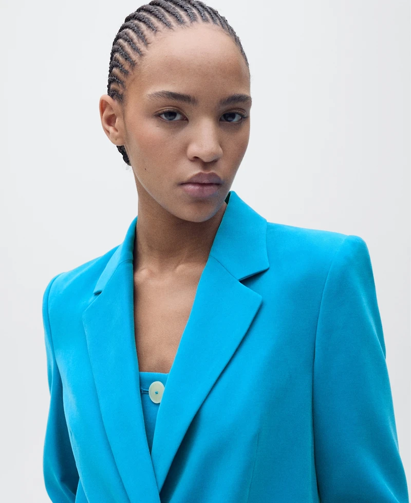 Mango Women's Straight-Fit Suit Jacket