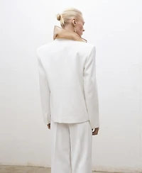 Mango Women's Oversized Double-Breasted Suit Jacket