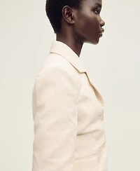 Mango Women's Wrinkled Linen-Blend Suit Jacket