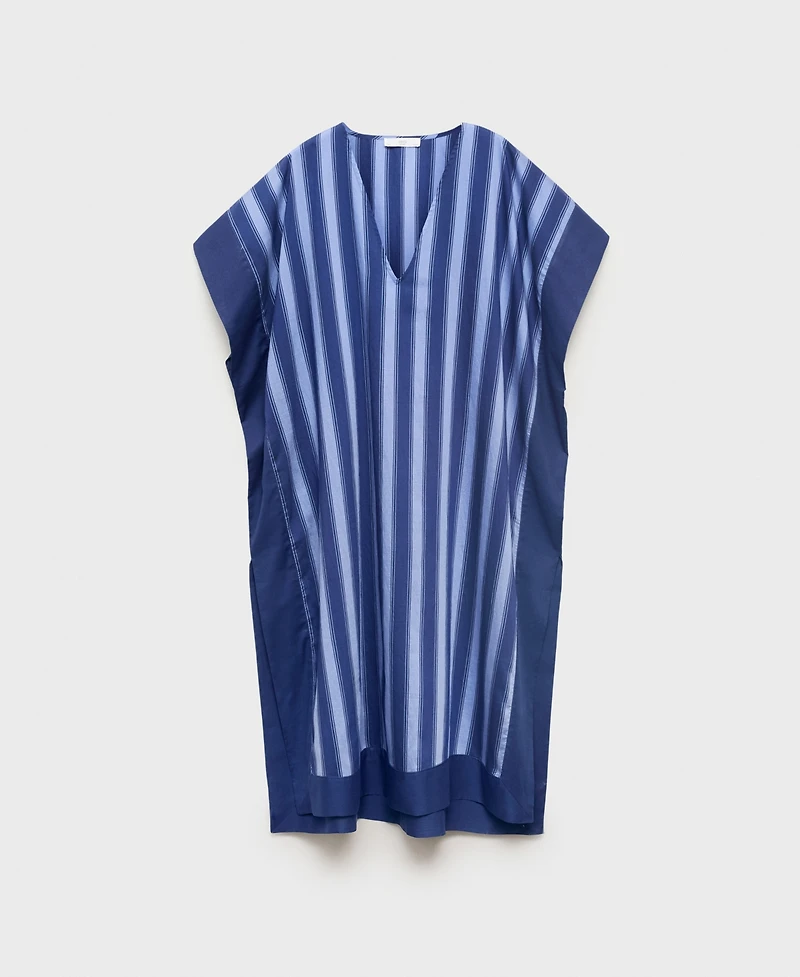 Mango Women's Two-Tone Striped Lyocell Woven Tunic