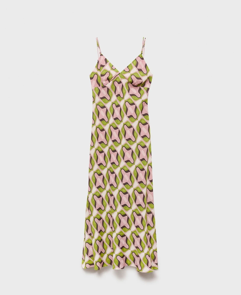 Mango Women's Abstract Printed Midi Dress