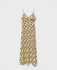 Mango Women's Abstract Printed Midi Dress