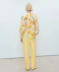Mango Women's Floral Cotton Blouse