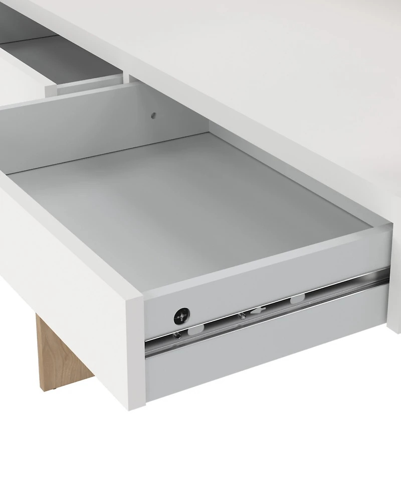 Tvilum 35" Wood 2 Storage Drawer Home Office Writing Desk