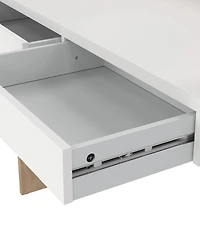 Tvilum 35" Wood 2 Storage Drawer Home Office Writing Desk